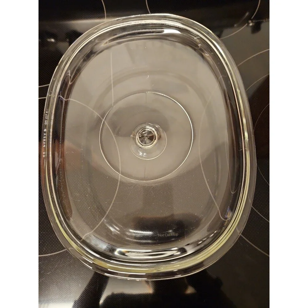 Pyrex DC 1 1/2-C Oval Glass Replacement Lid Cover for 3 Qt. Oval Dish DC-1.5-C